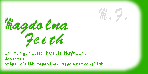 magdolna feith business card